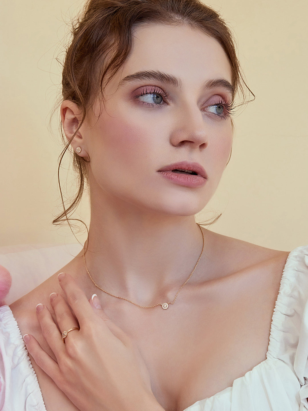Collier PO Pavé oxydes blancs