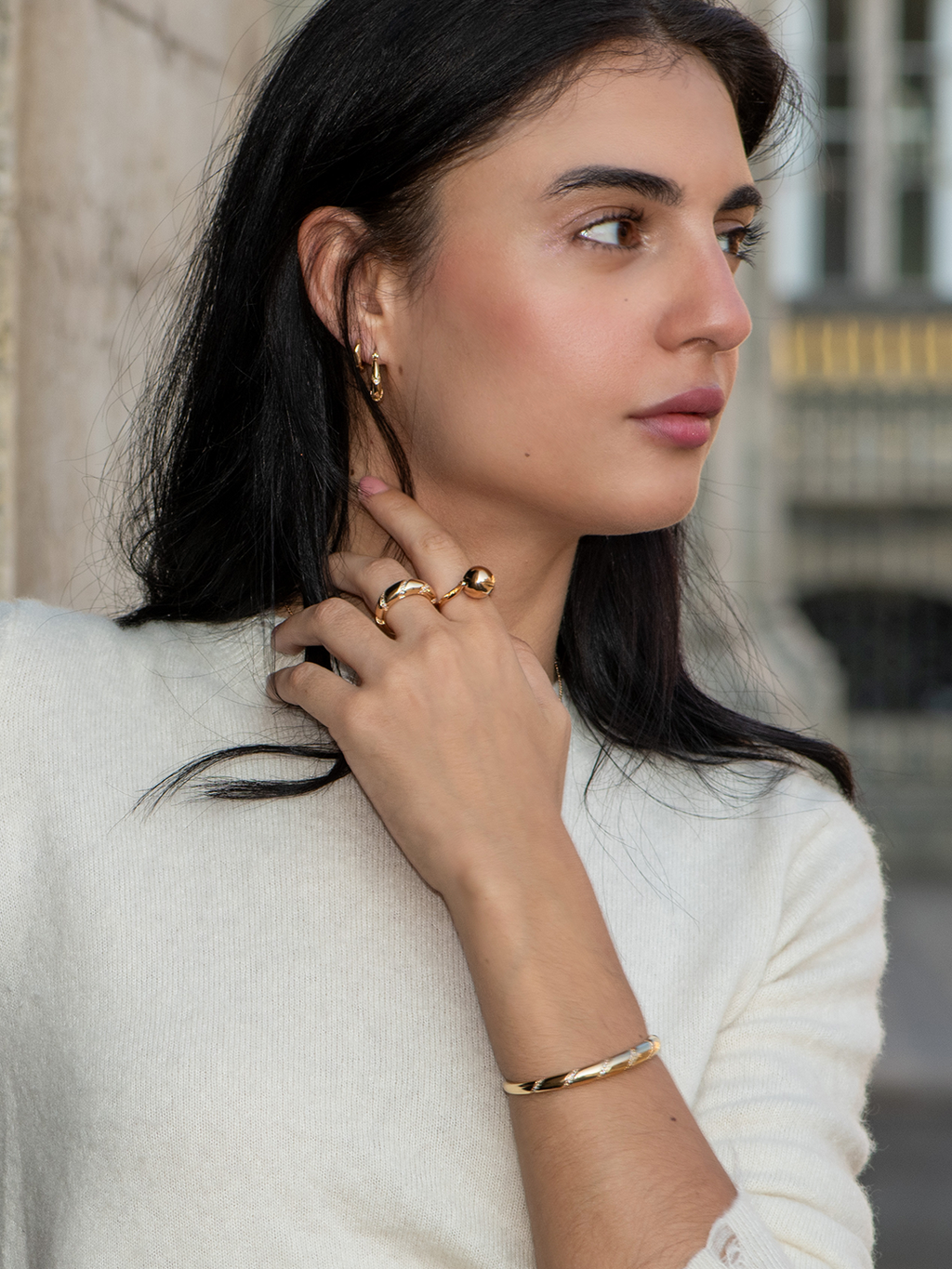 Bracelet CERCLE CROISSANT PL-OR 750 3MIC