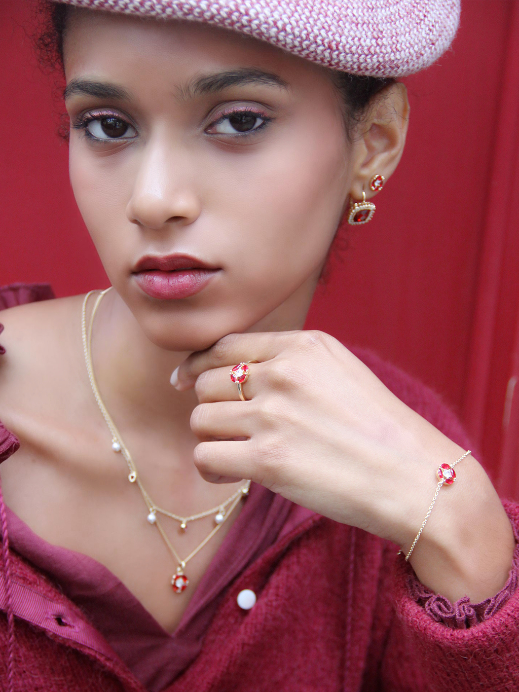 Bracelet RUBY COIN PL-OR 750 3MIC