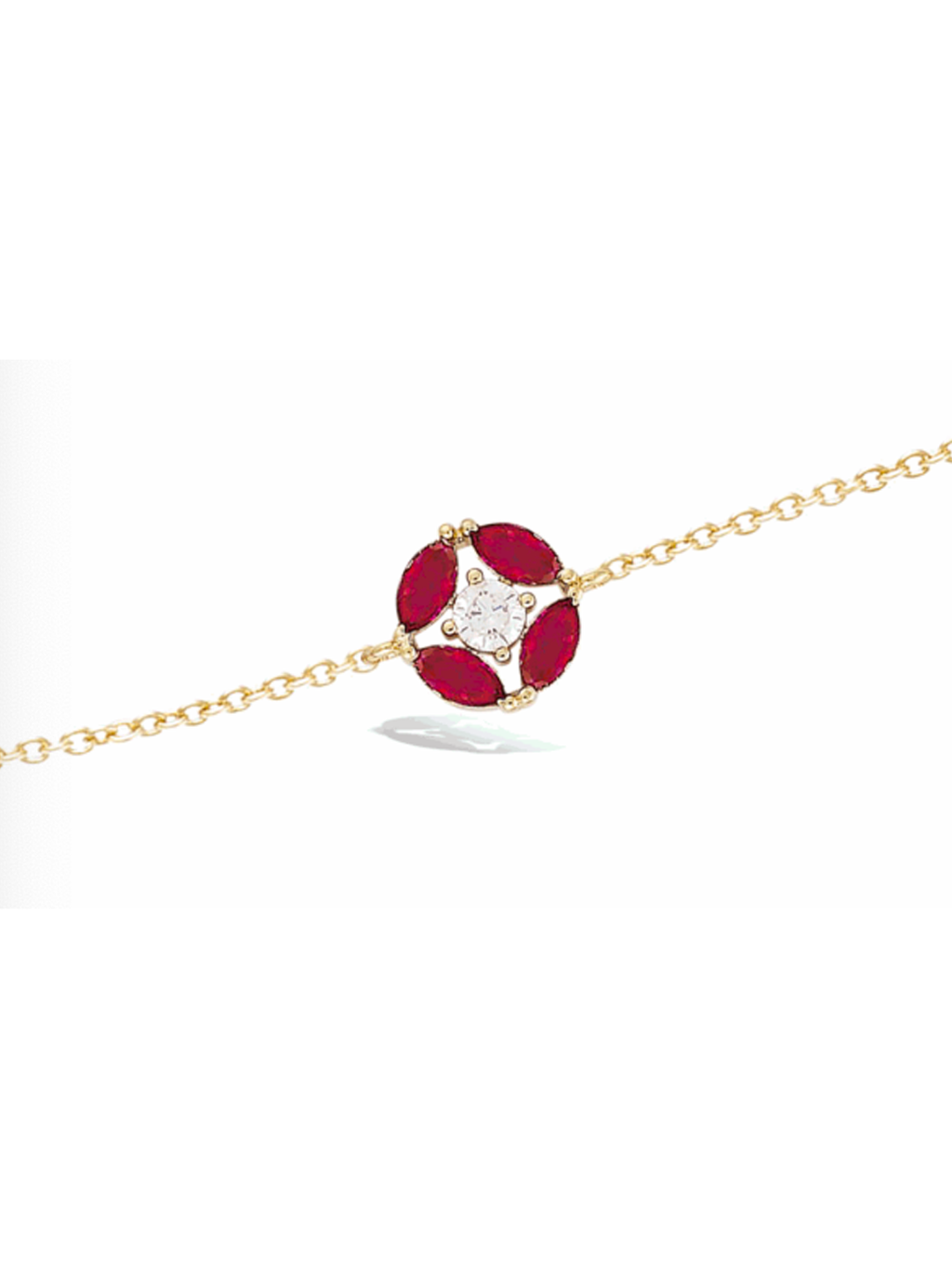 Bracelet RUBY COIN PL-OR 750 3MIC