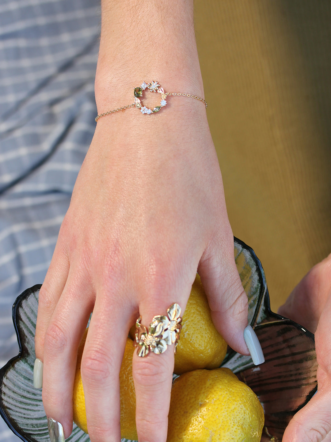 Bracelet  Jardin Fleuri Peridot PL-OR 750 3MIC