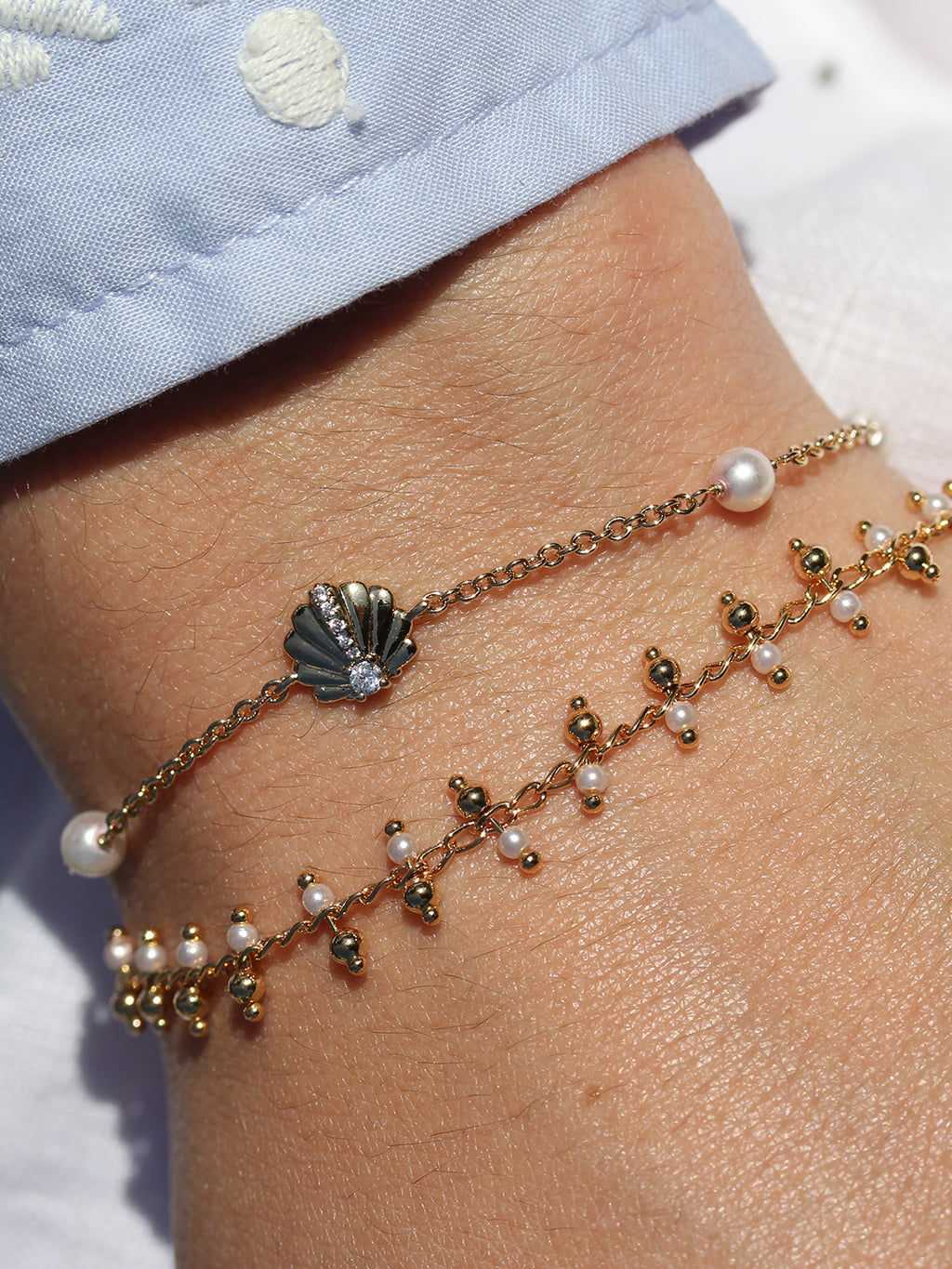 Bracelet COQUILLAGE PERLE PL-OR 750 3MIC