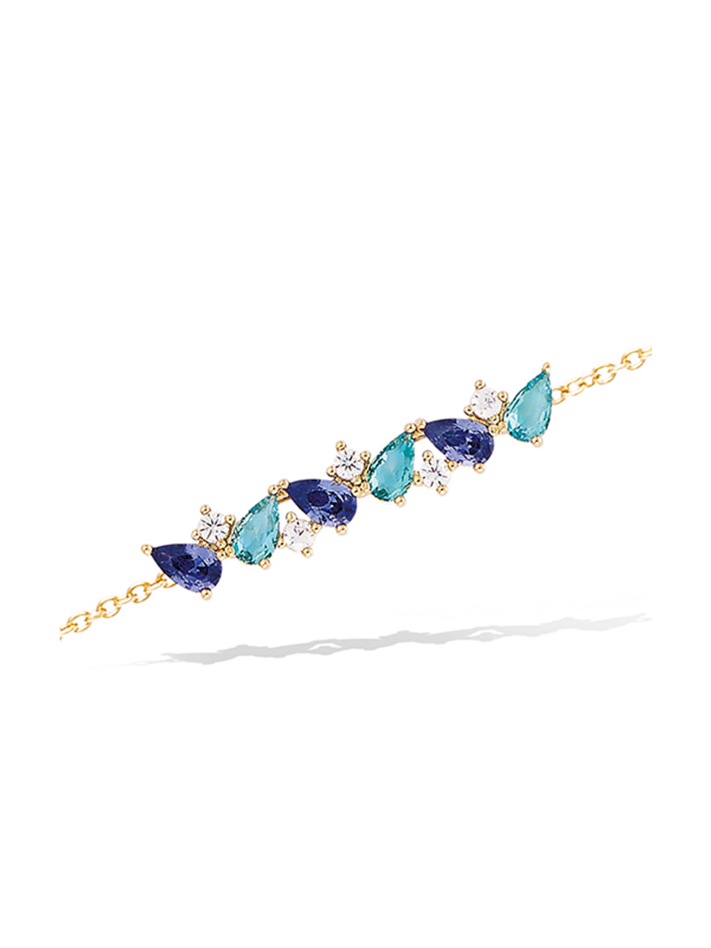 Bracelet OMBRE & LUMINIERE BLEU PL-OR 750 3MIC