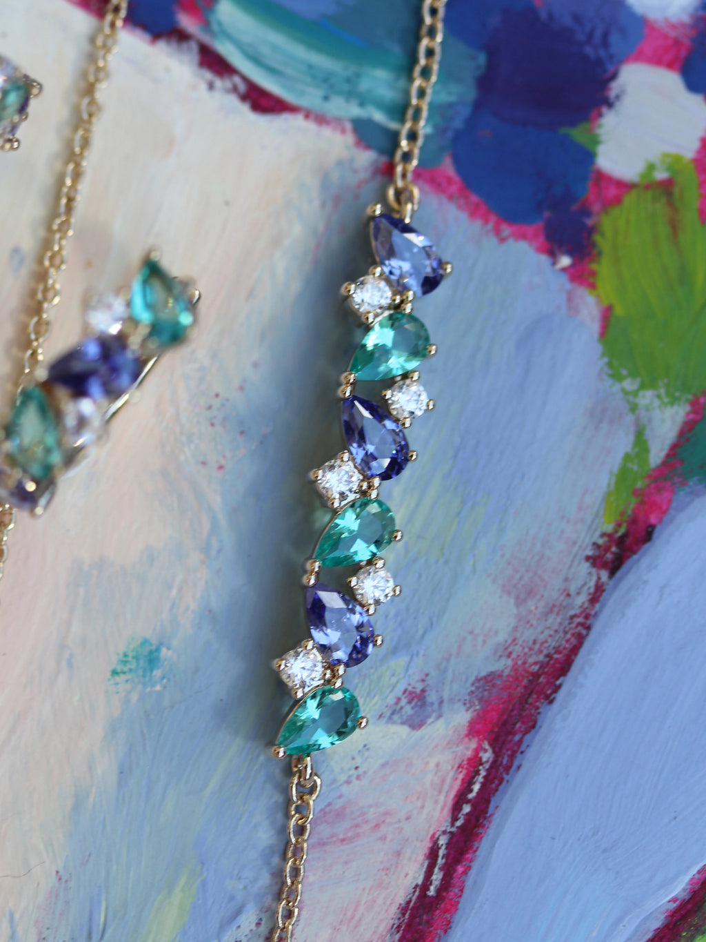 Bracelet OMBRE & LUMINIERE BLEU PL-OR 750 3MIC