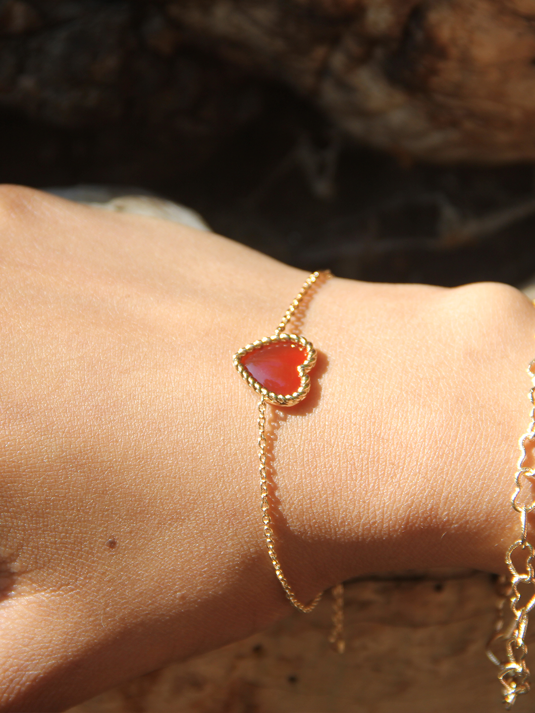 Bracelet AGATE HEART PL-OR 750 3MIC