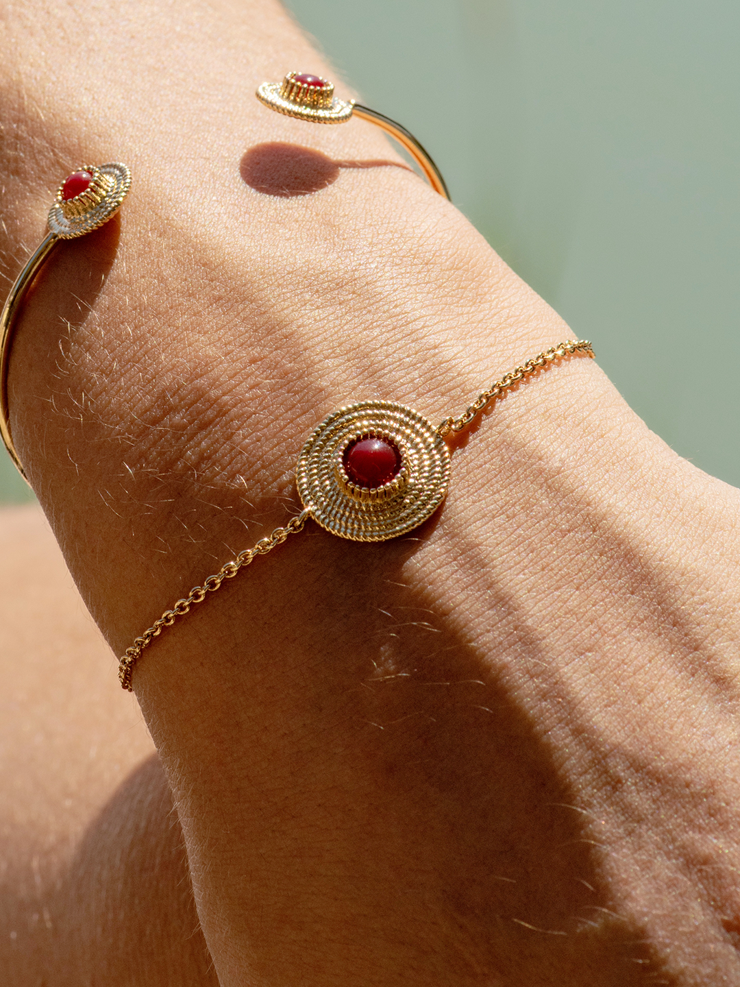 Bracelet Boussole Rouge PL-OR 750 3MIC