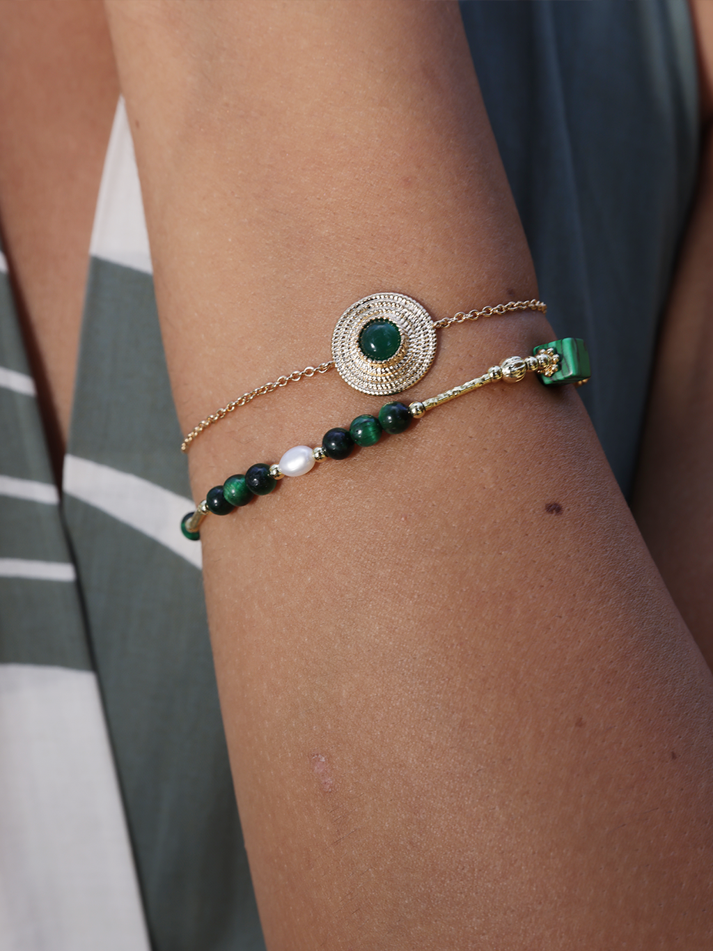 Bracelet Boussole Vert PL-OR 750 3MIC