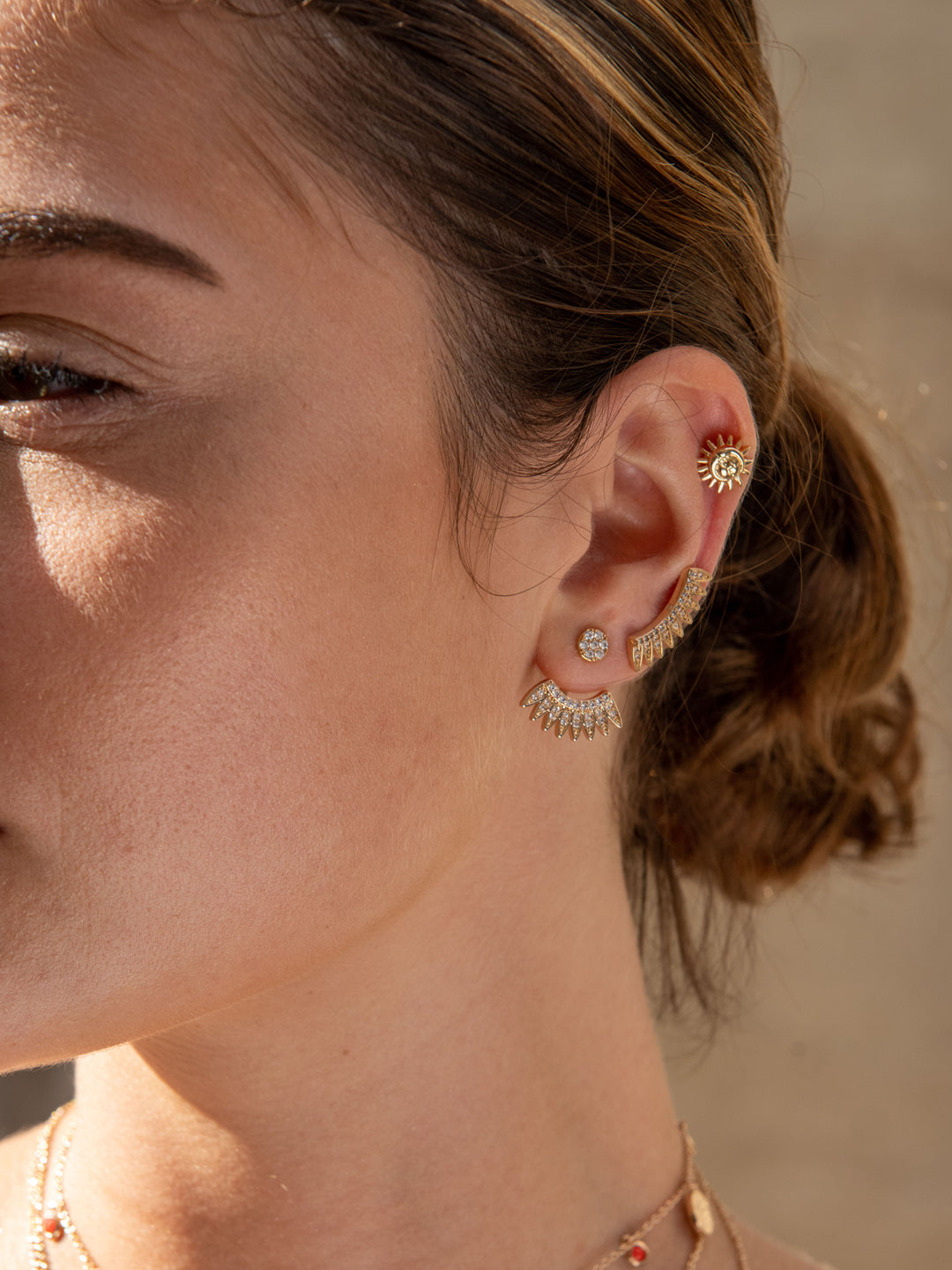 Boucles SOLEIL&LUNE PL-OR 750 3MIC