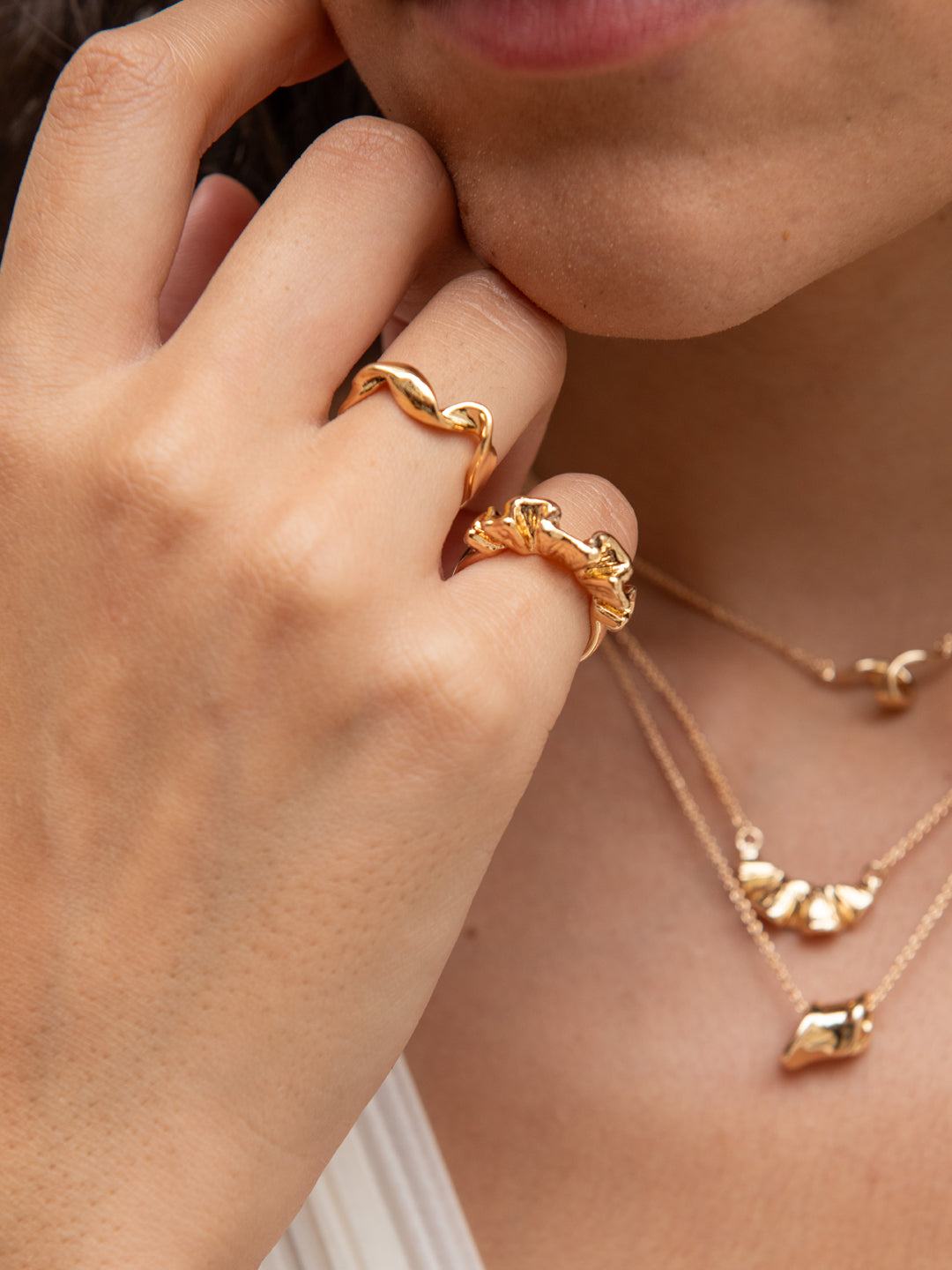 Bague Style Ruban Volant PL-OR 750 3MIC