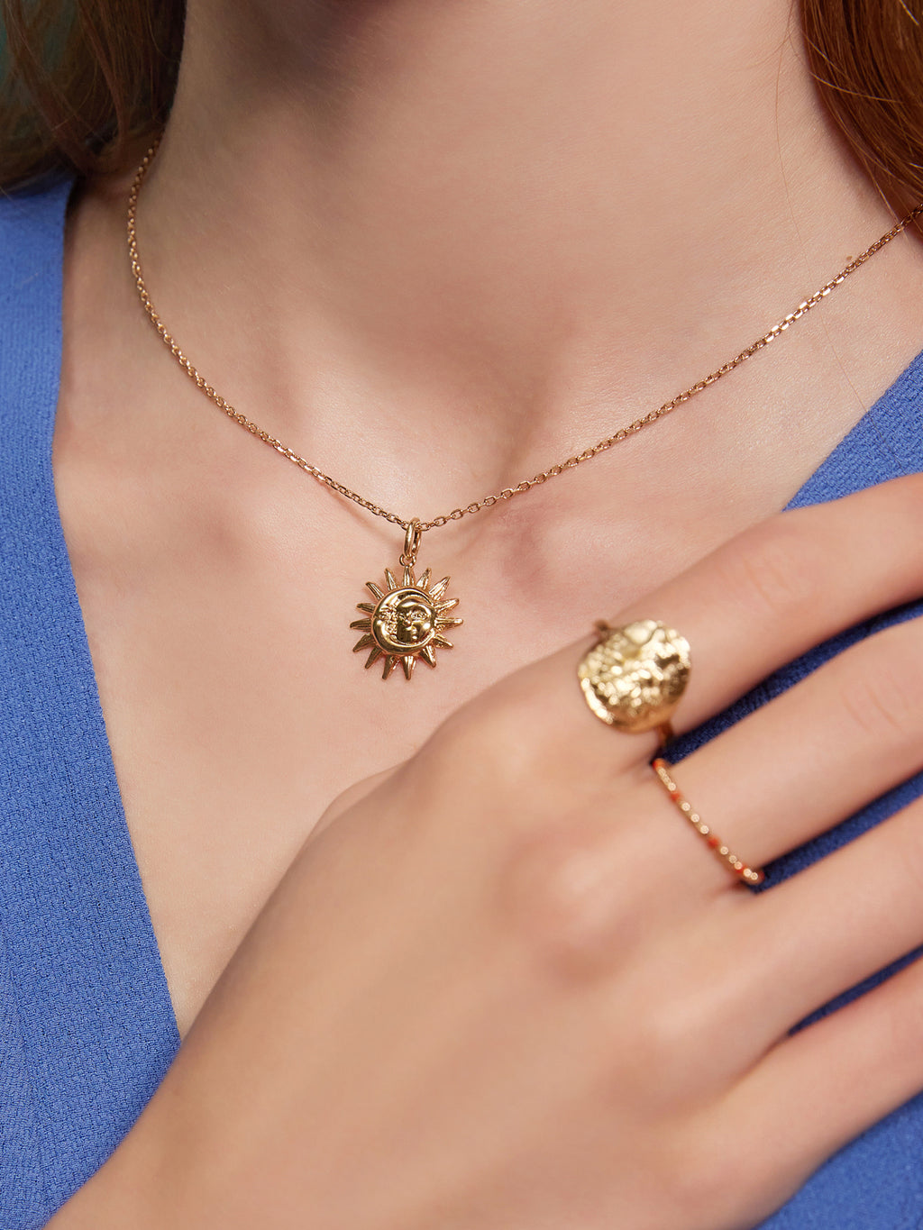 Pendentif SOLEIL&LUNE PL-OR 750 3MIC