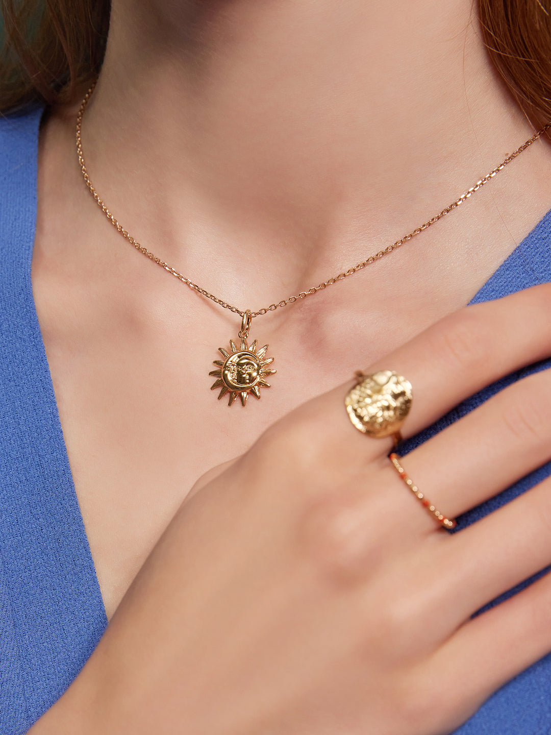 Pendentif SOLEIL&LUNE PL-OR 750 3MIC