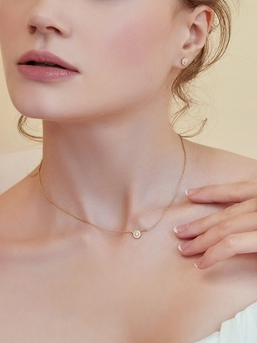 Collier PO Pavé oxydes blancs