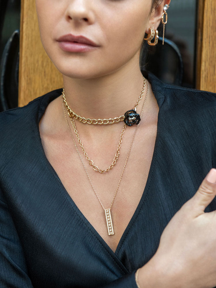 Collier Femme fantaisie qualité Atelier JFB Roses Epineuses