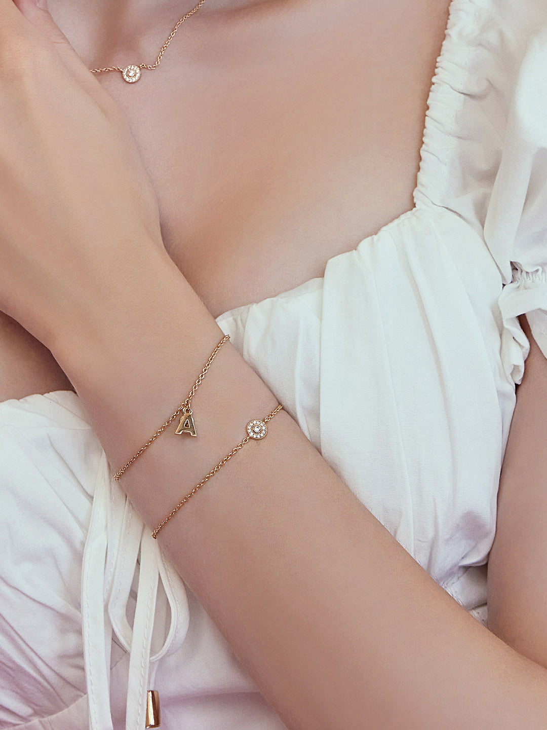 Bracelet PO Pavé oxydes blancs
