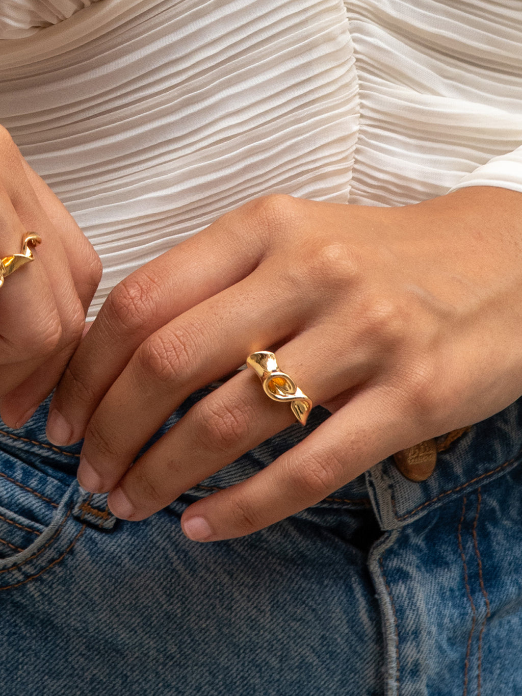 Bague Style Ruban Ondule PL-OR 750 3MIC