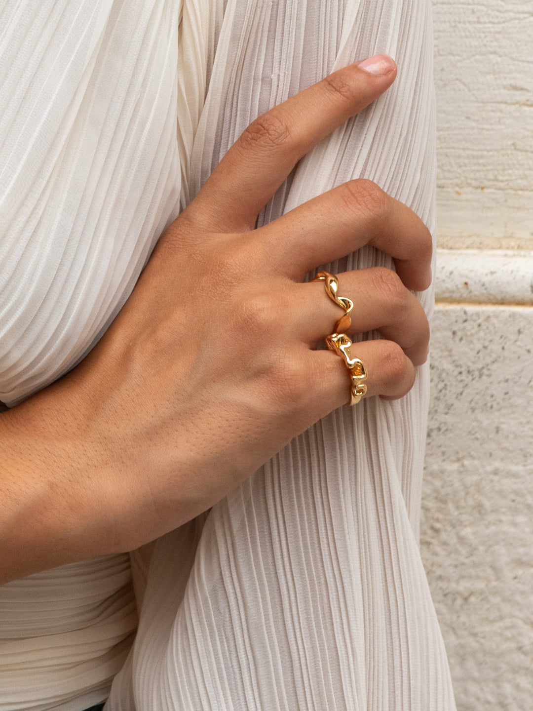 Bague Style Ruban Volant PL-OR 750 3MIC