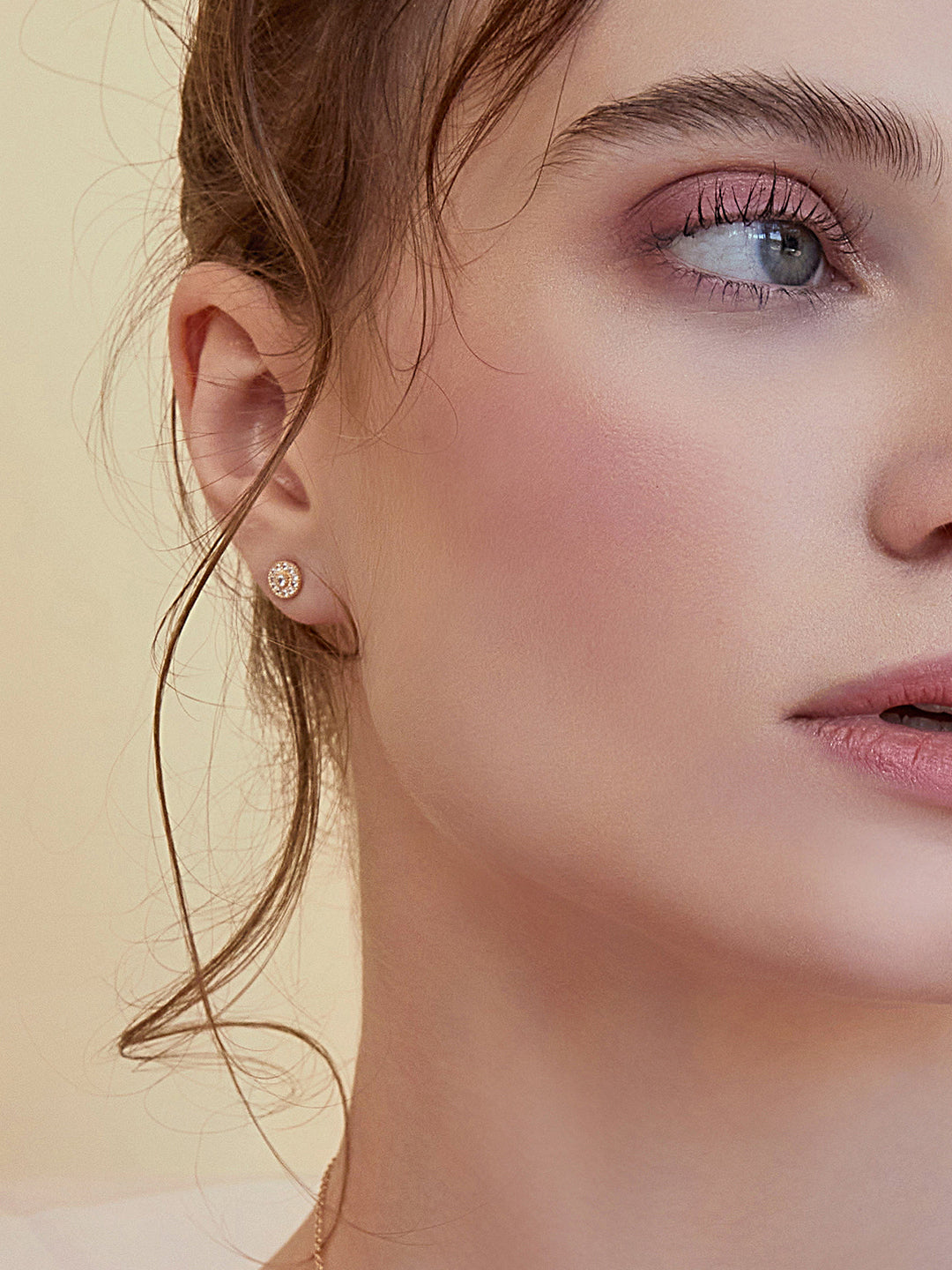 Boucles PO Pavé oxydes blancs