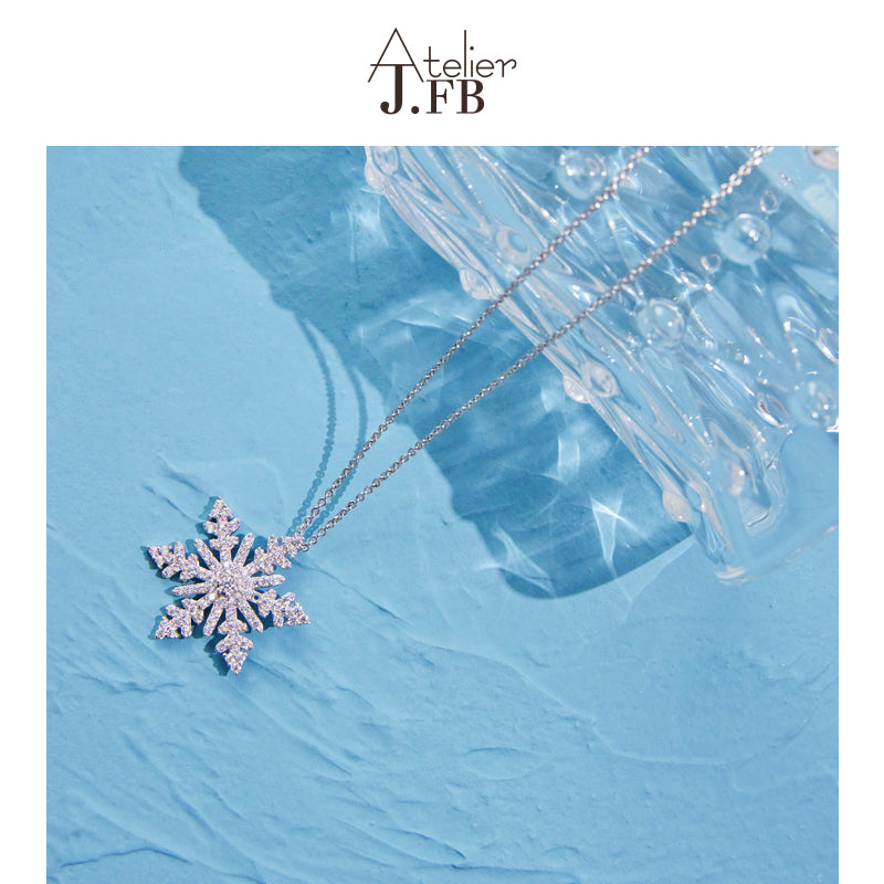 Collier Femme fantaisie qualité Atelier JFB X-Neige Snowflake