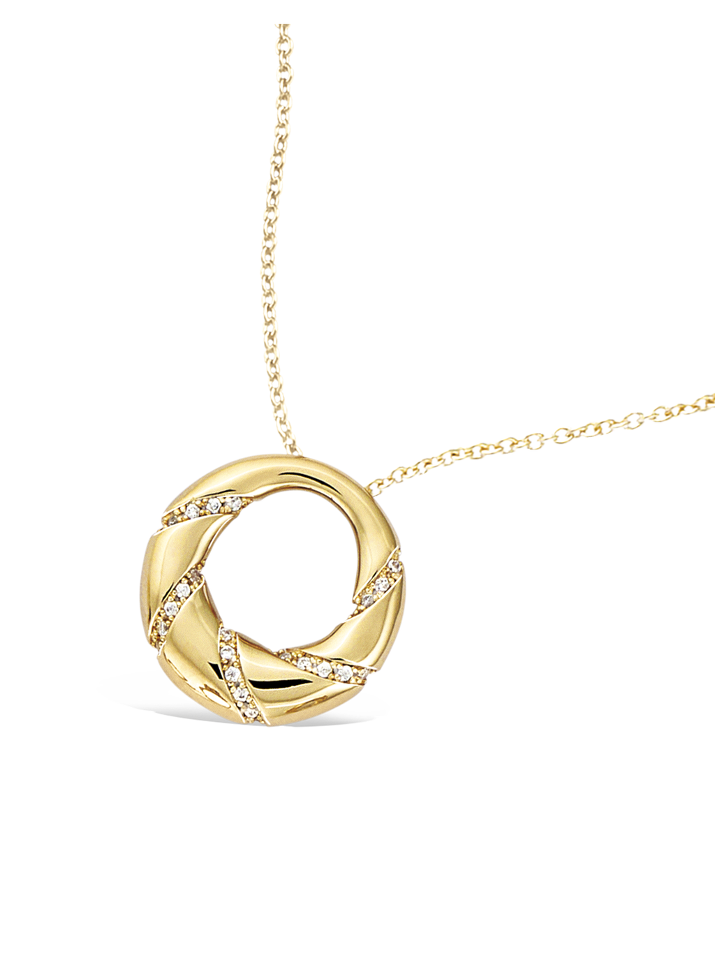 Collier CERCLE CROISSANT PL-OR 750 3MIC