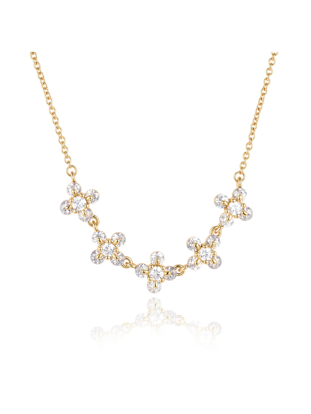 Collier CRYSTAL CLOVER PL-OR 750 3MIC