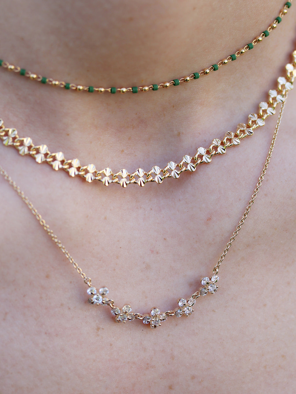 Collier CRYSTAL CLOVER PL-OR 750 3MIC