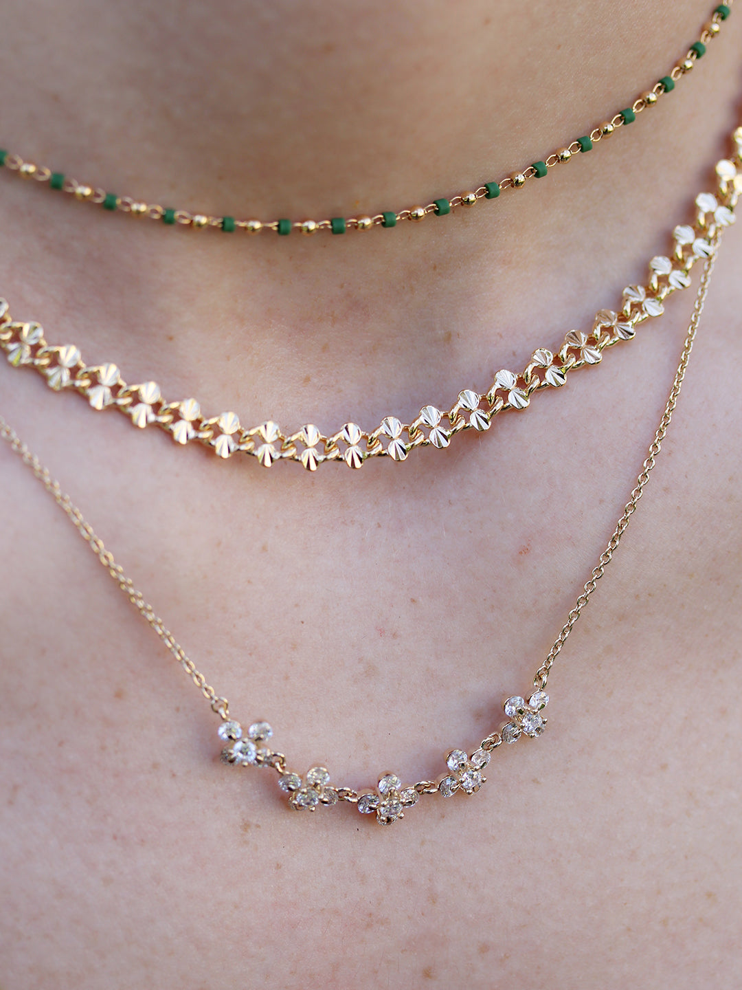Collier CRYSTAL CLOVER PL-OR 750 3MIC