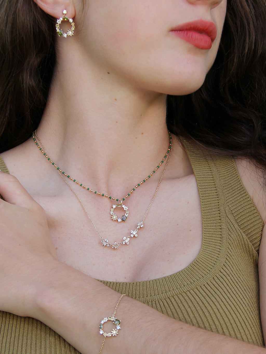Collier CRYSTAL CLOVER PL-OR 750 3MIC
