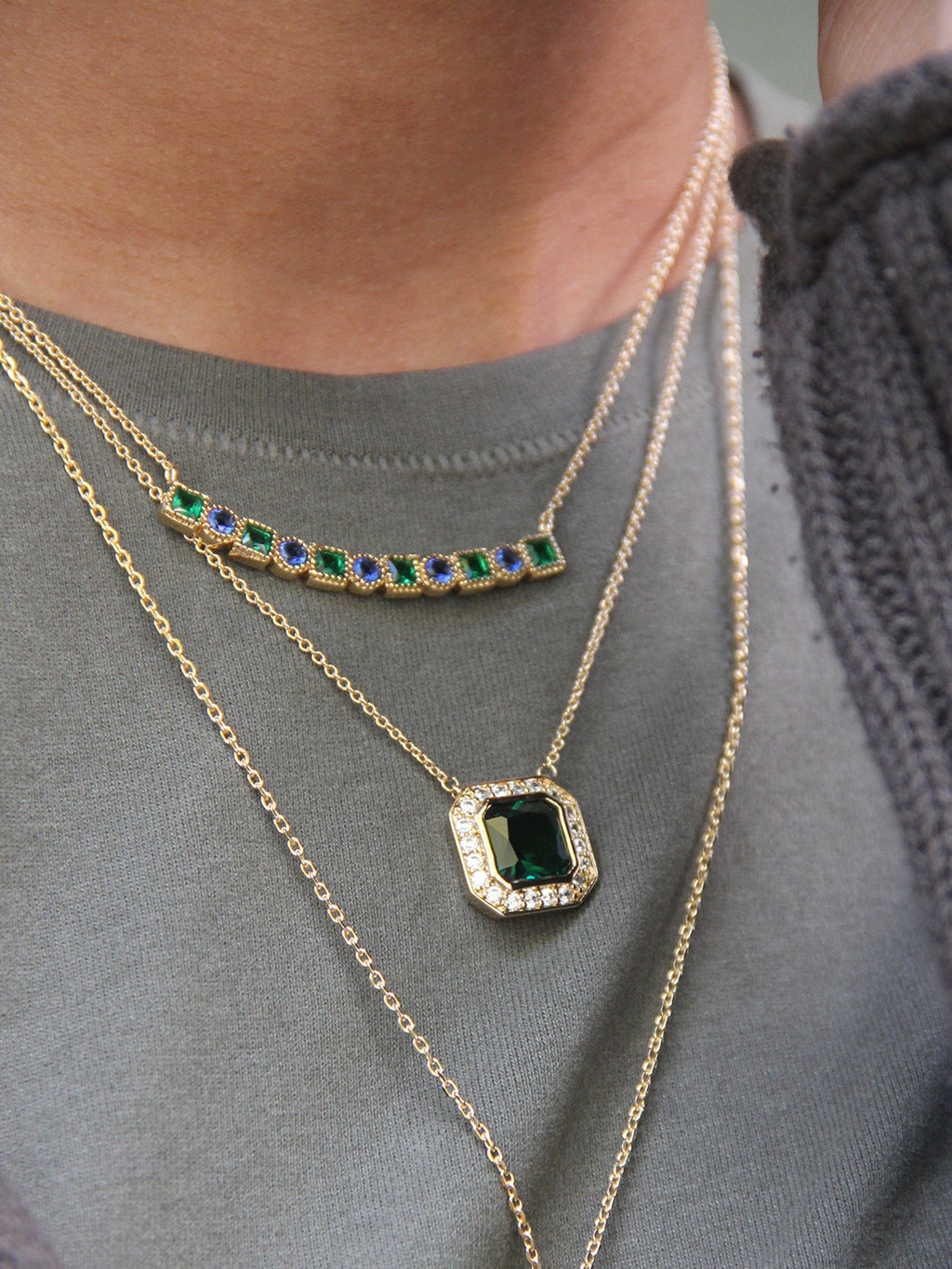 Collier Emeraude PL-OR 750 3MIC