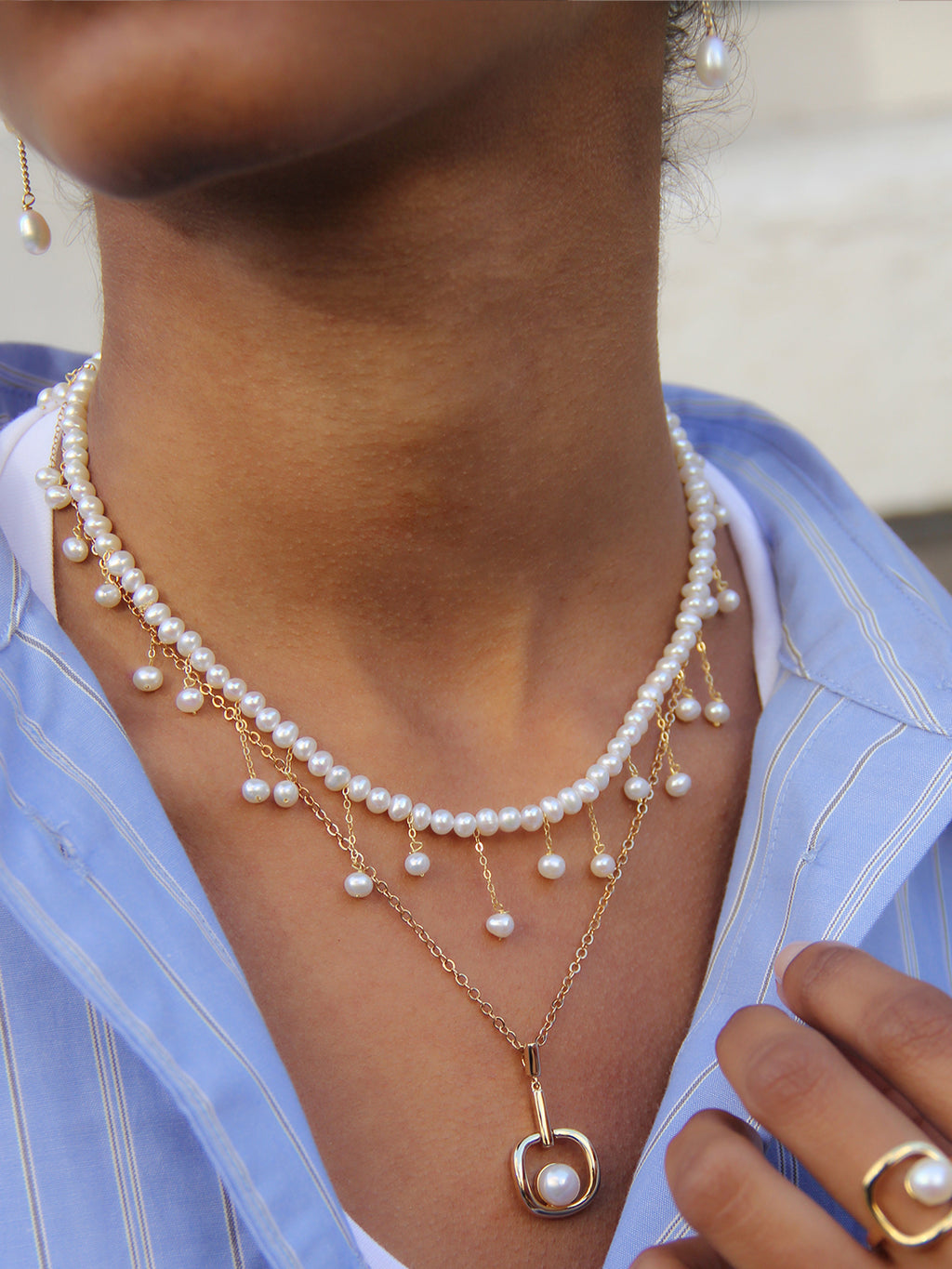 Collier GOUTTE DE PLUIE PL-OR 750 1MIC