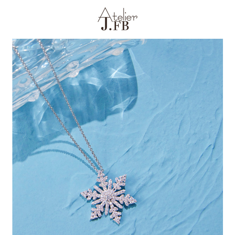 Collier Femme fantaisie qualité Atelier JFB X-Neige Snowflake
