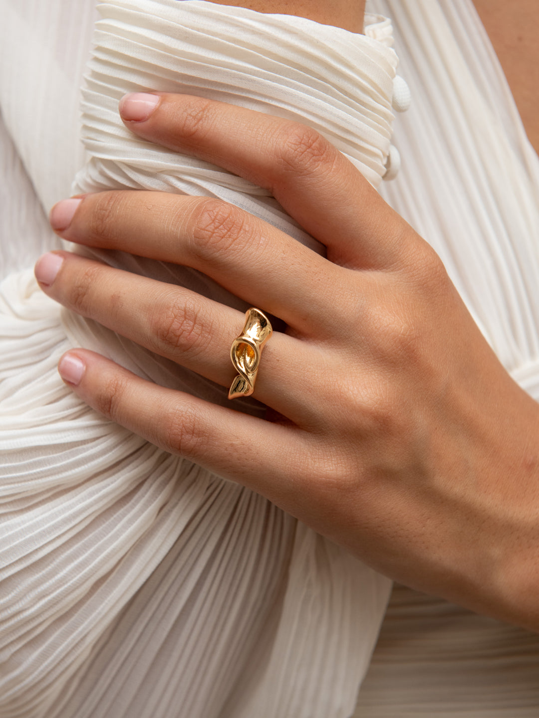 Bague Style Ruban Ondule PL-OR 750 3MIC