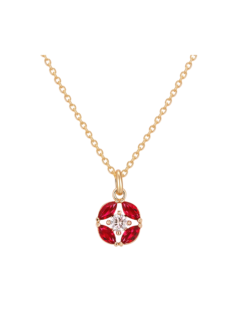Pendentif RUBY COIN PL-OR 750 3MIC