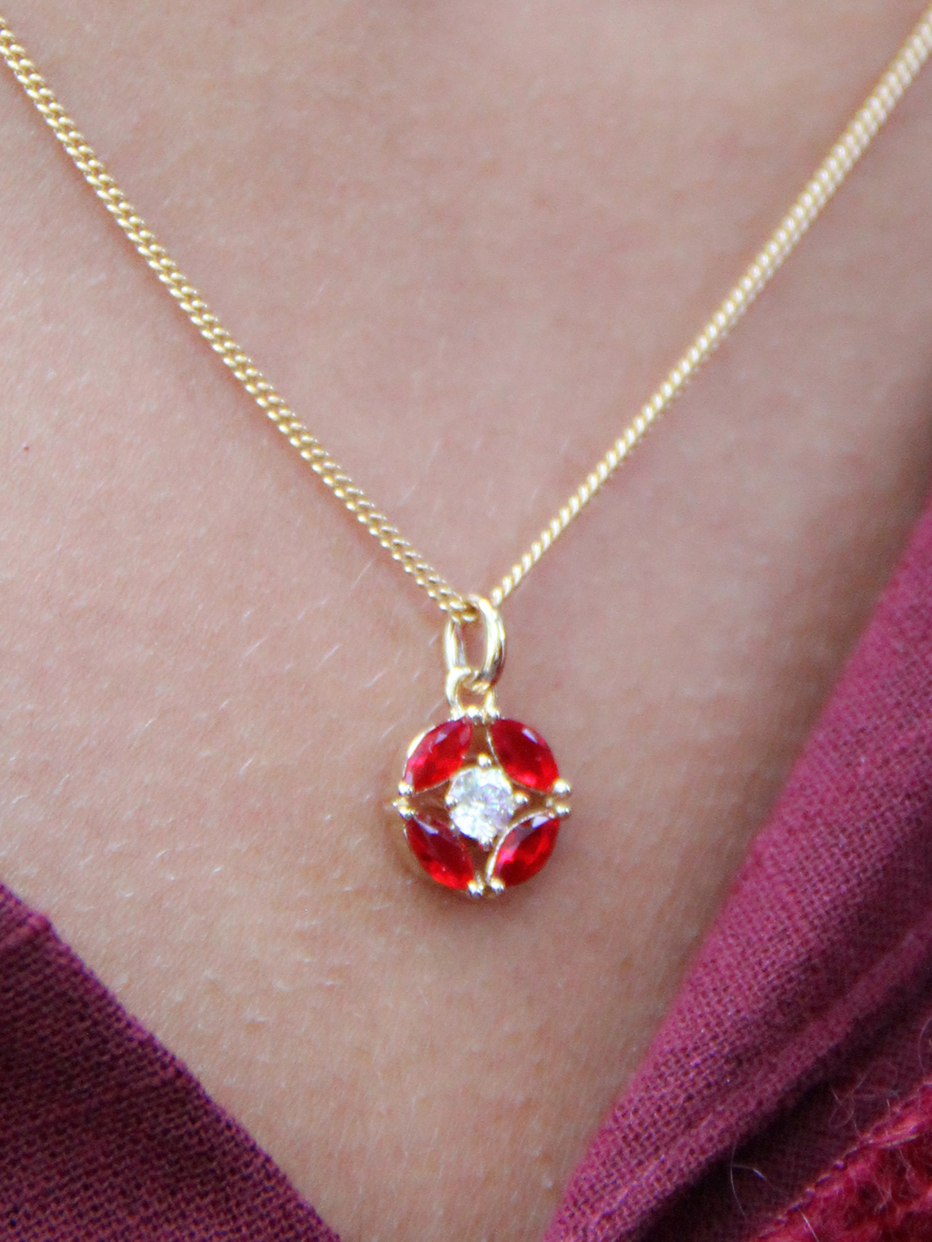 Pendentif RUBY COIN PL-OR 750 3MIC