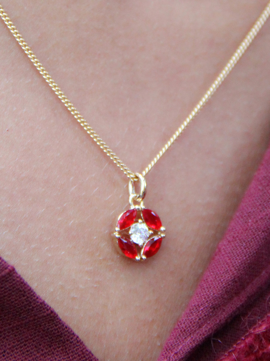 Pendentif RUBY COIN PL-OR 750 3MIC