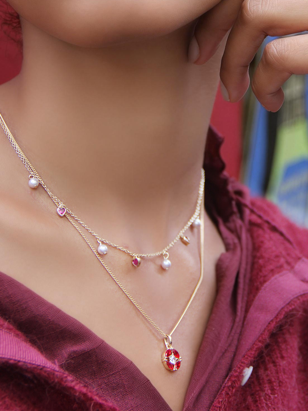 Pendentif RUBY COIN PL-OR 750 3MIC