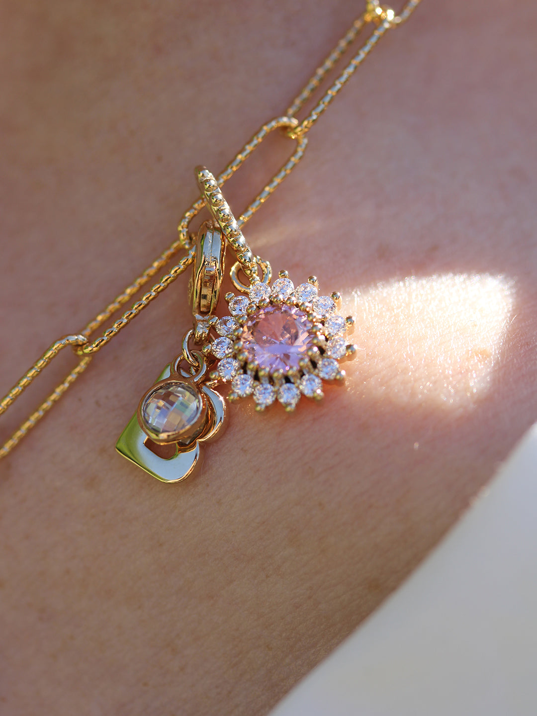 Pendentif RAINBOW COLORS SUNFLOWER PL-OR 750 3MIC