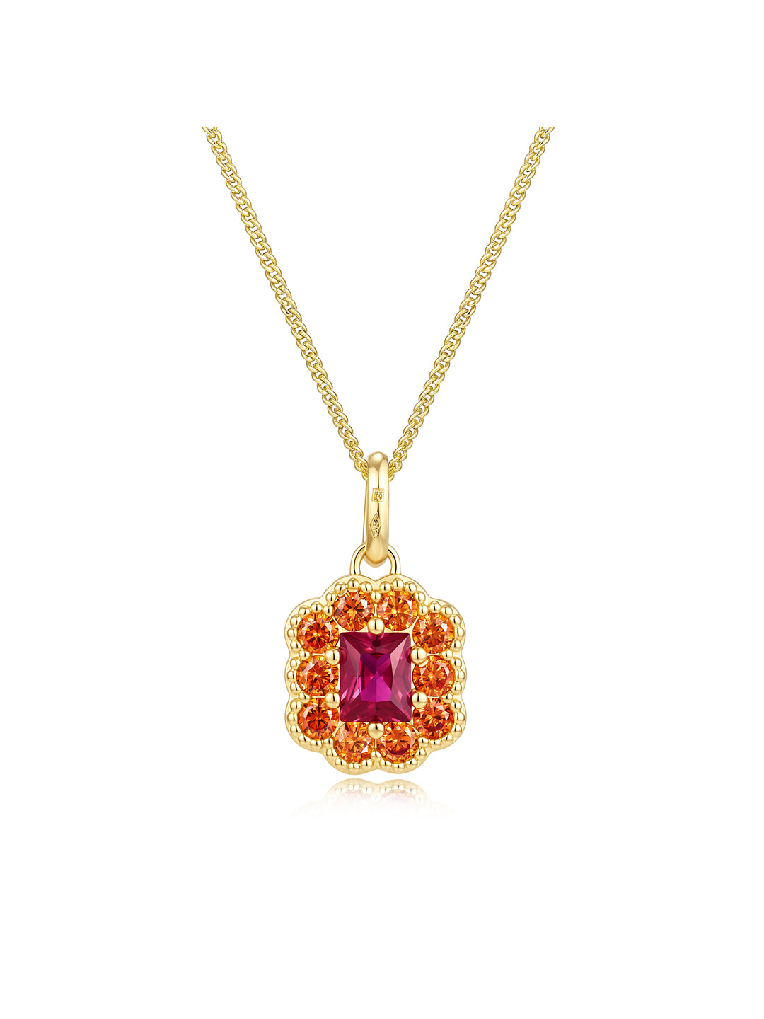 Pendentif PAVE BI-COLOR PL-OR 750 3MIC