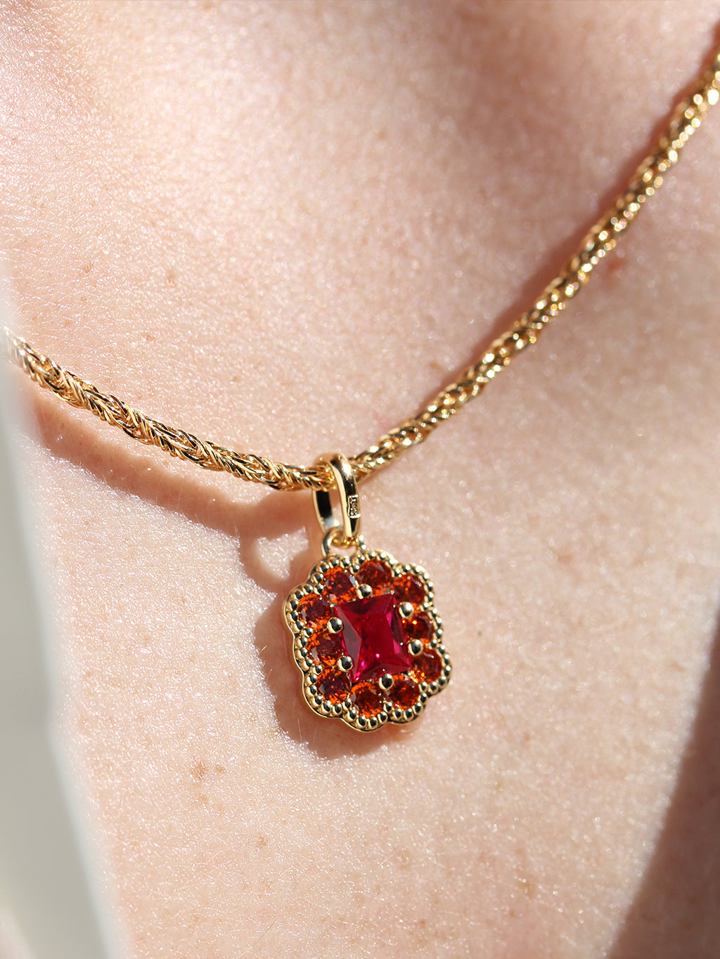 Pendentif PAVE BI-COLOR PL-OR 750 3MIC
