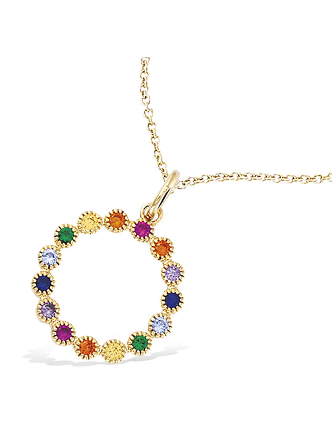 Pendentif RAINBOW CIRCLE PL-OR 750 3MIC