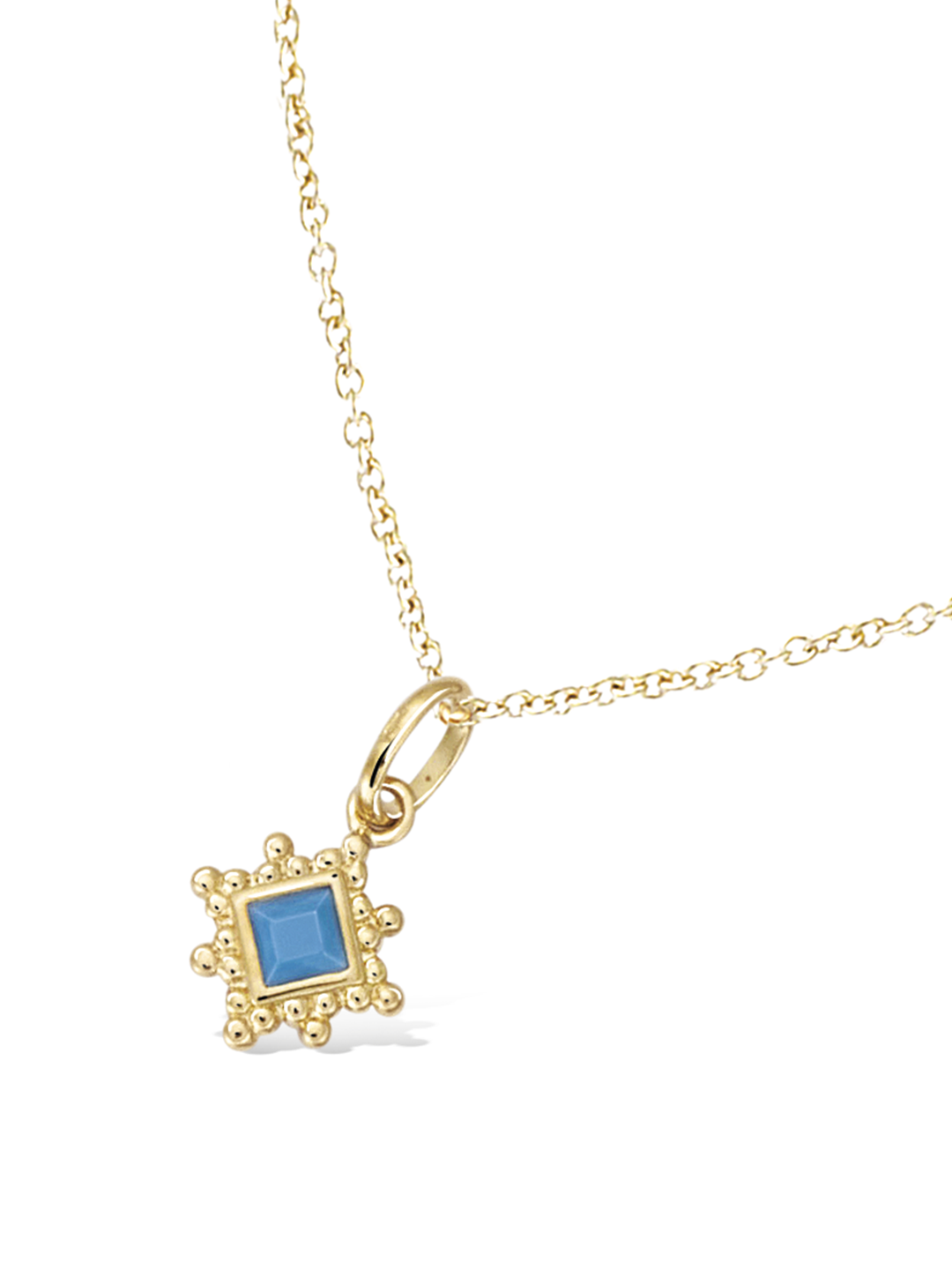 Pendentif BLEU DIAMOND PL-OR 750 3MIC