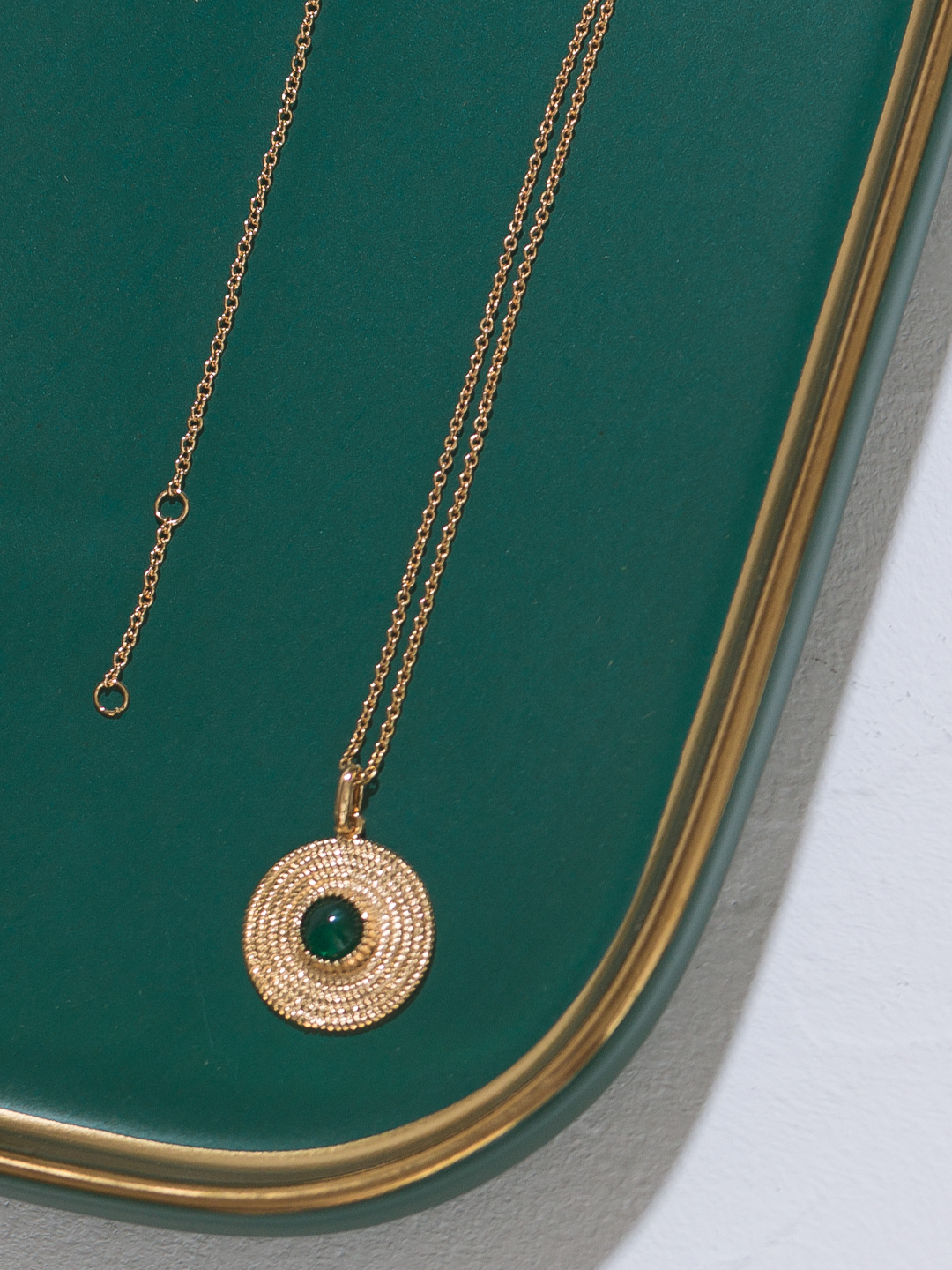Pendentif Boussole Vert PL-OR 750 3MIC