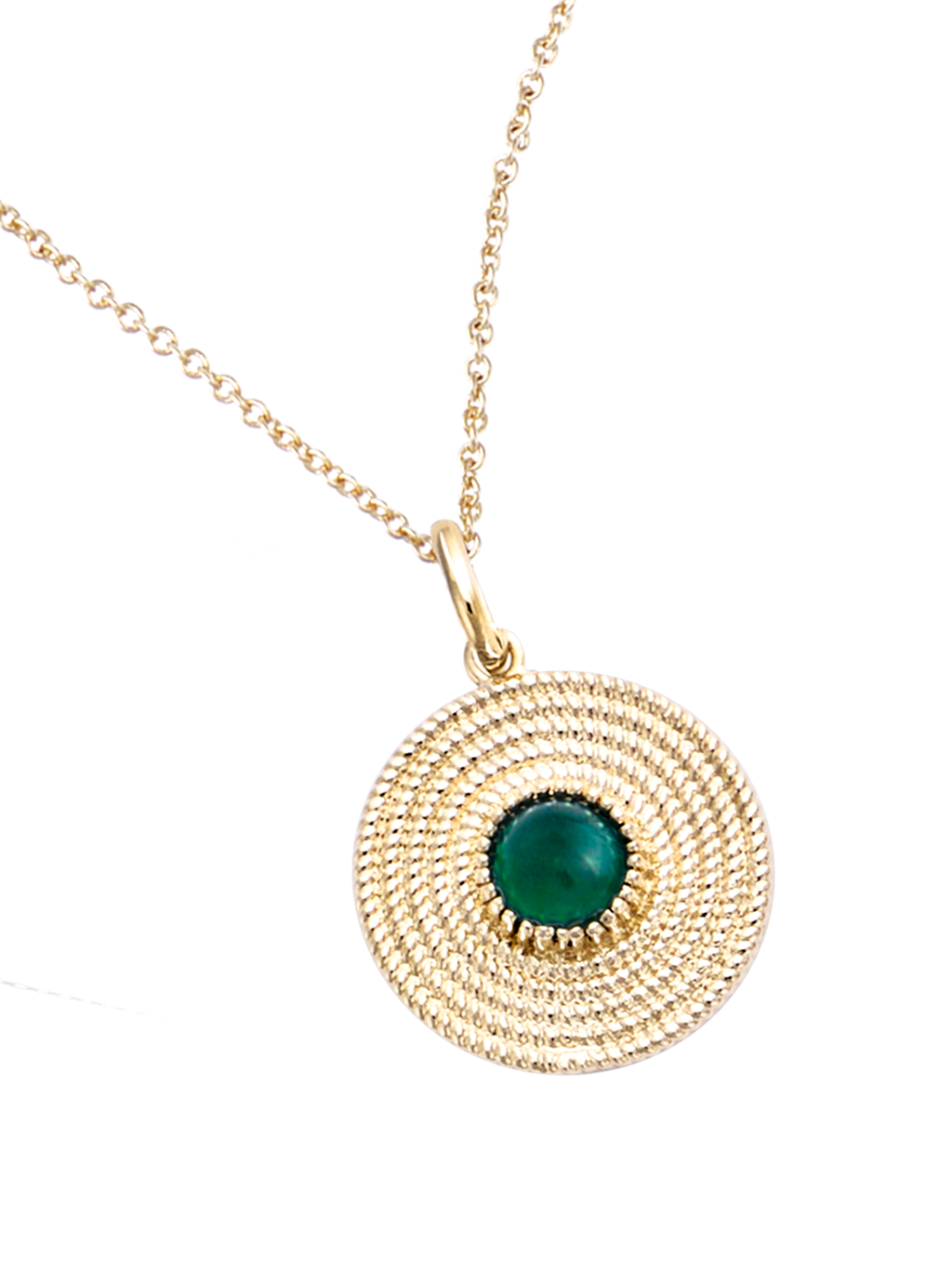 Pendentif Boussole Vert PL-OR 750 3MIC
