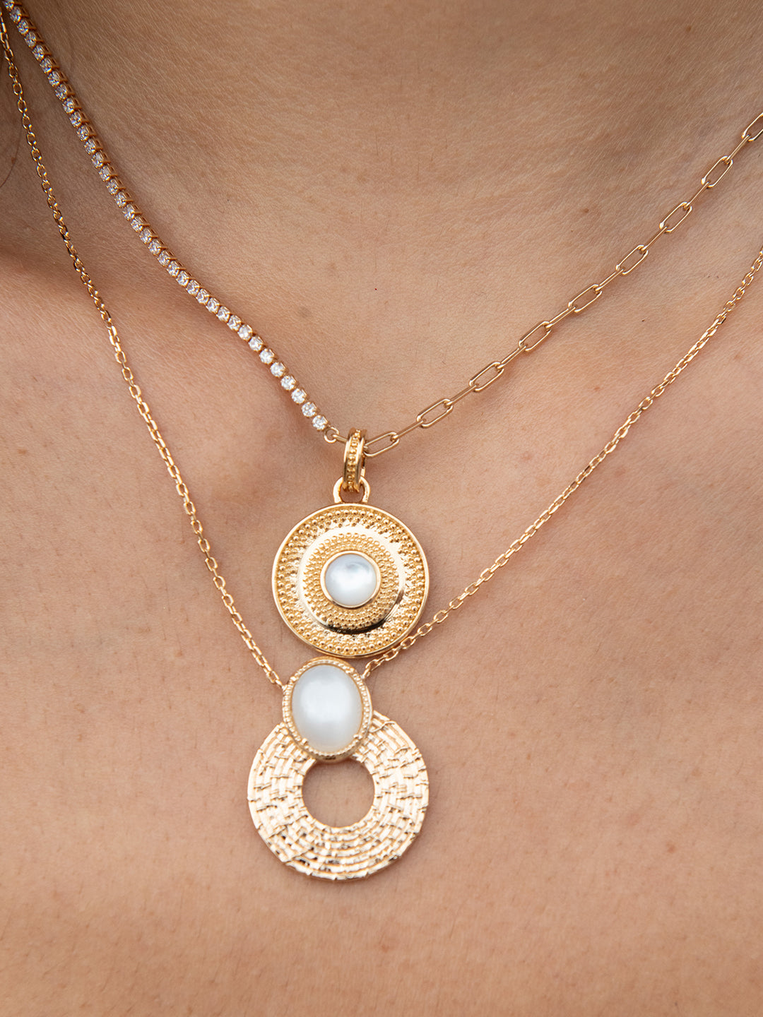 Collier Circle de Lune PL-OR 750 3MIC