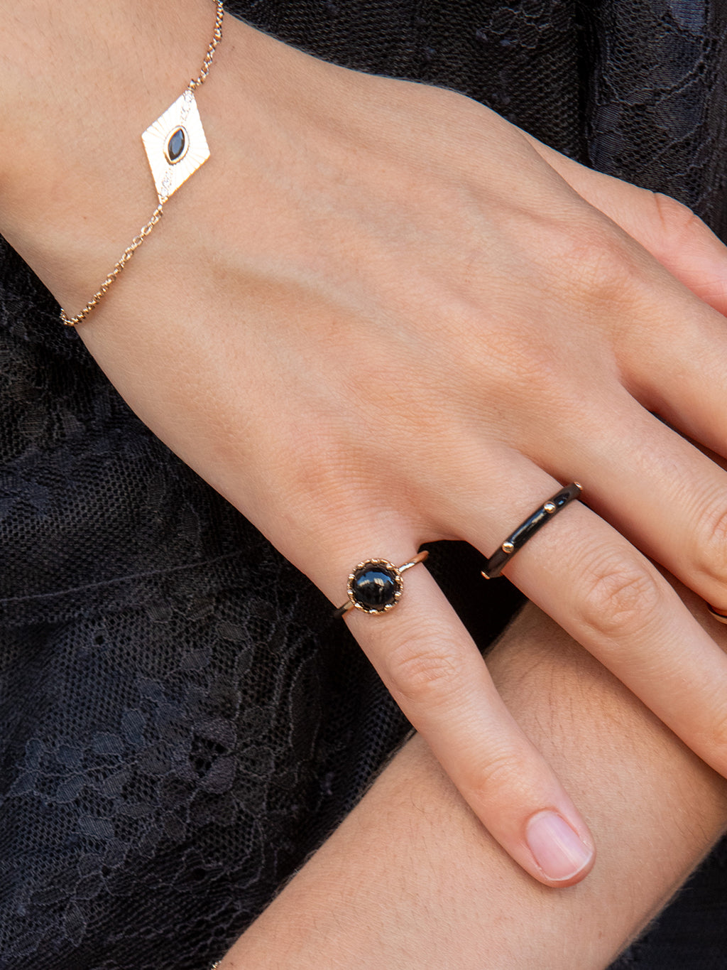 Bague Nuit Agate PL-OR 750 3MIC