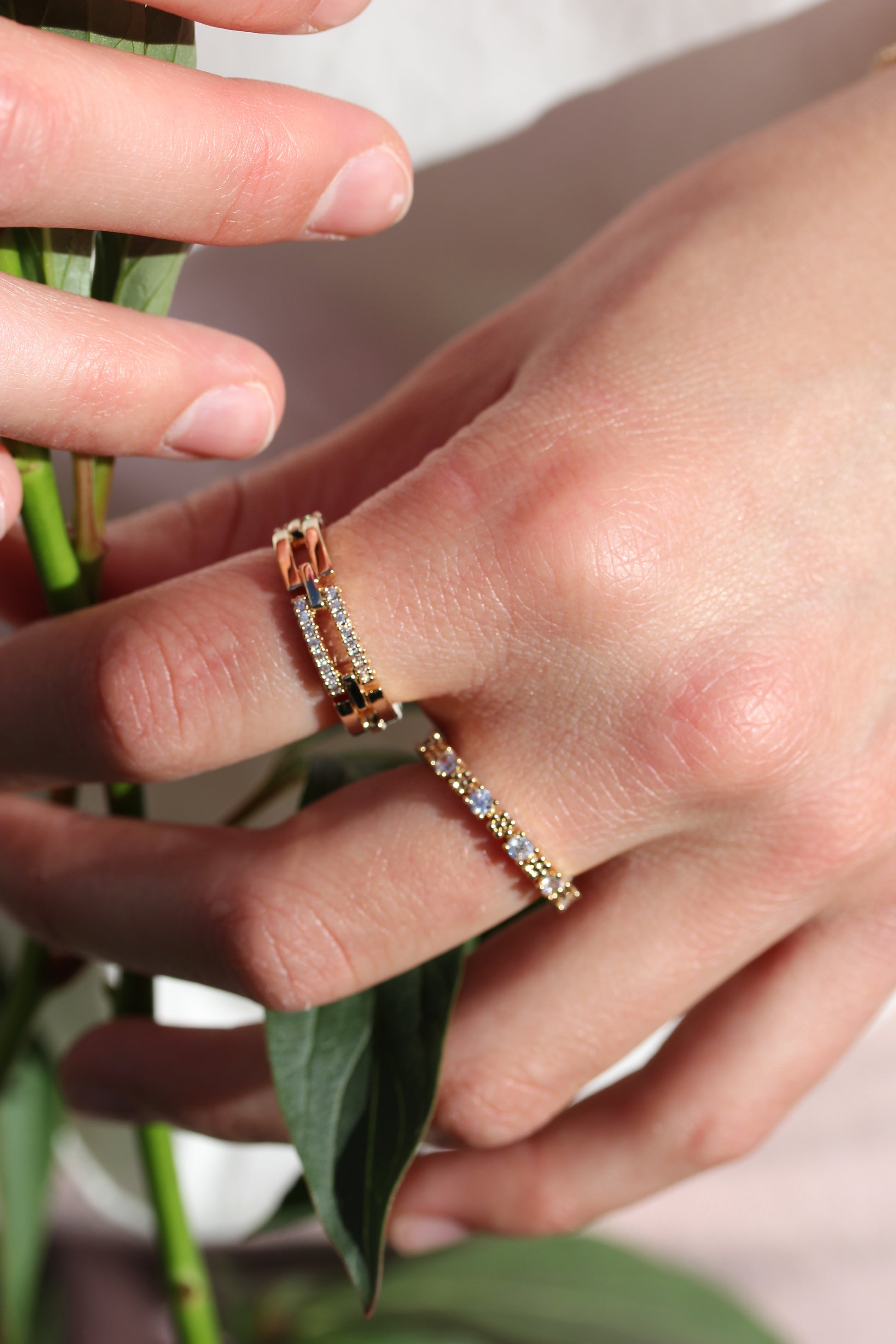 Bague CHAINE PL-OR 750 3MIC