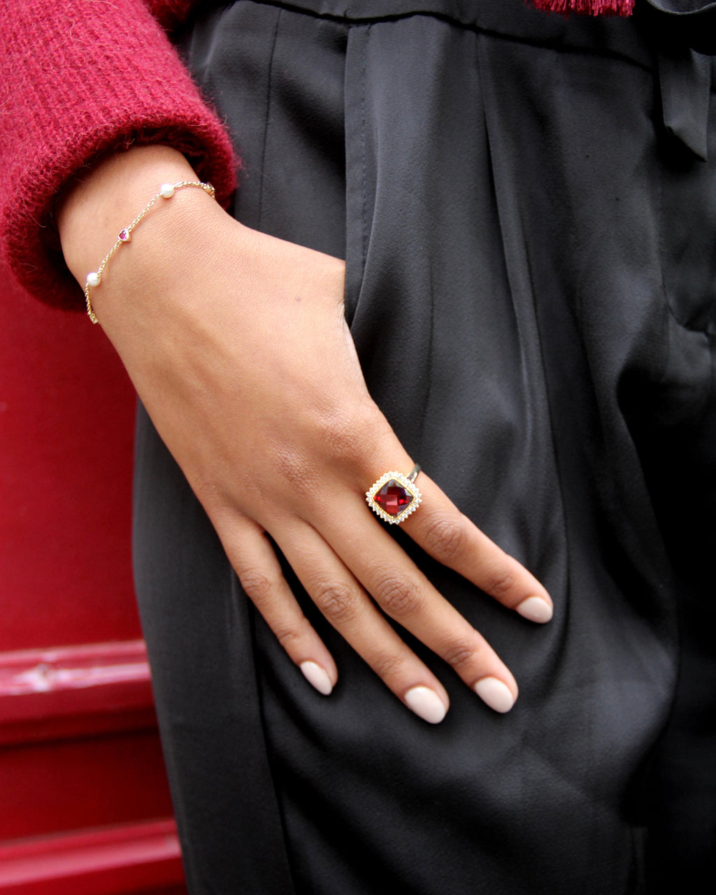 Bague Royale Rouge PL-OR 750 3MIC