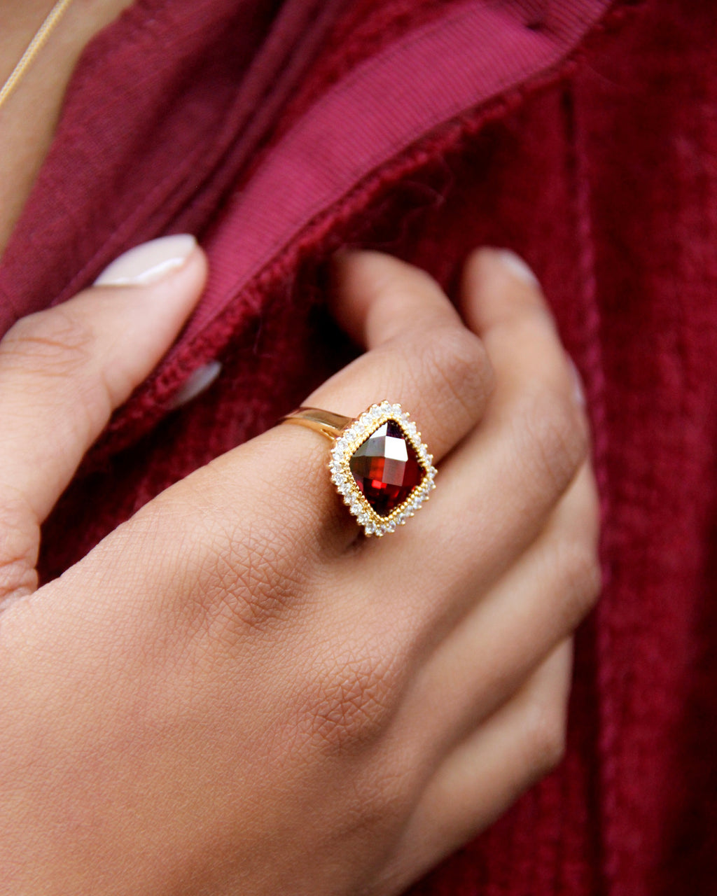 Bague Royale Rouge PL-OR 750 3MIC