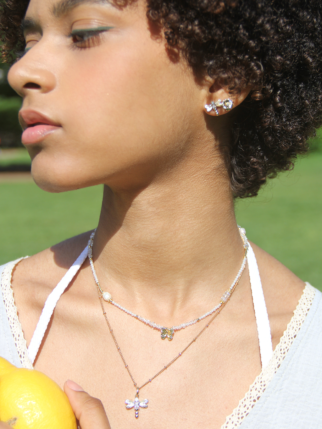 Collier FLYING BUTTERFLY Doré