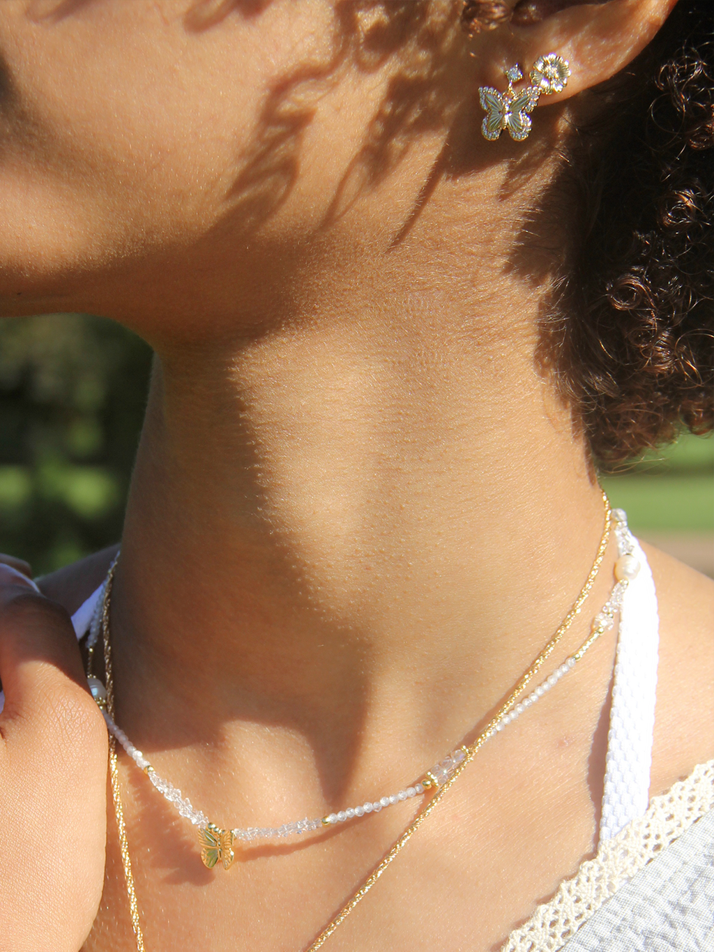 Collier FLYING BUTTERFLY Doré